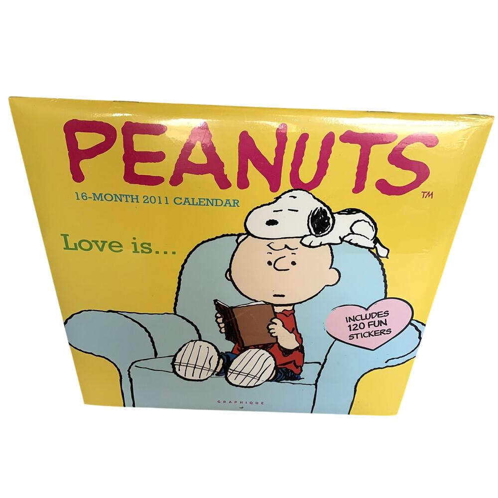 5/$25 Peanuts 2011 Calendar Sealed with 120 Stickers‎ in Yellow